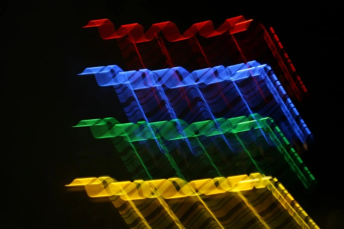 red blue green and yellow spiral illustration